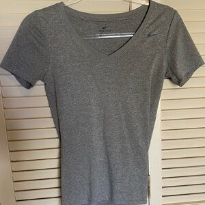 Nike Women's Gray V-Neck Top